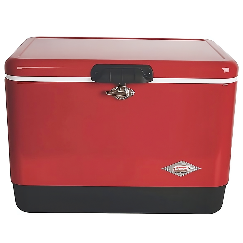 Vintage Cooler Coleman Steel Belted 54Qt 
