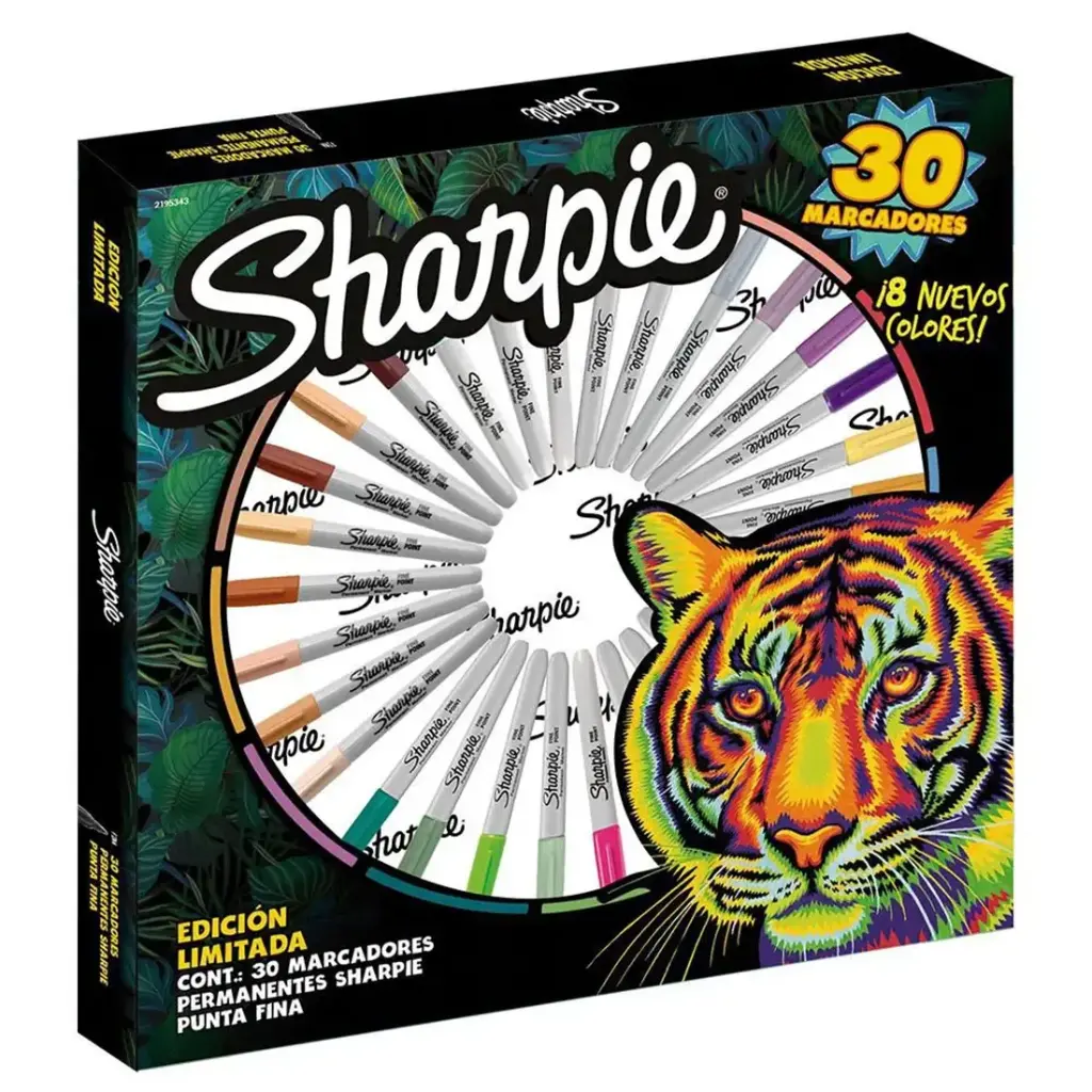 Marcadores Sharpie Ruleta Fine Earth x30 Surtidos