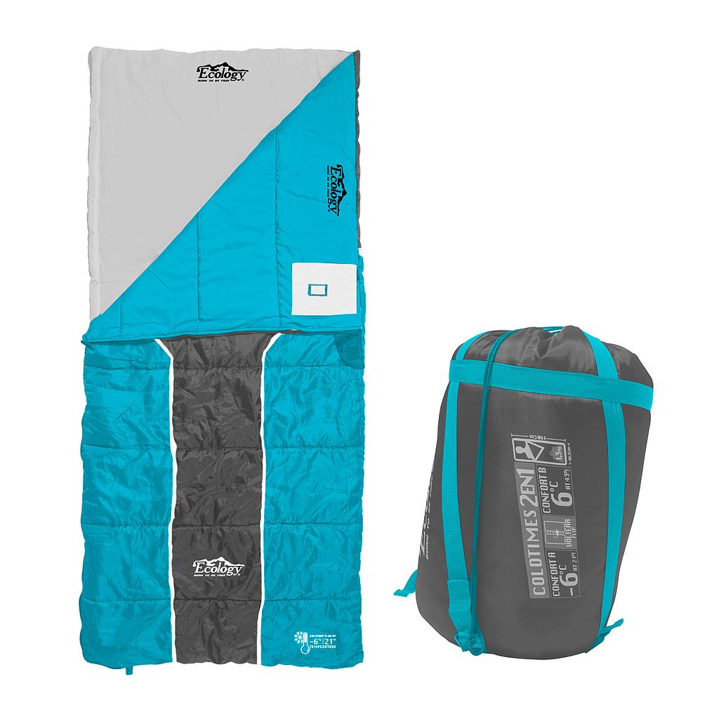 Saco de Dormir Ecology Coldtime Azul y Gris