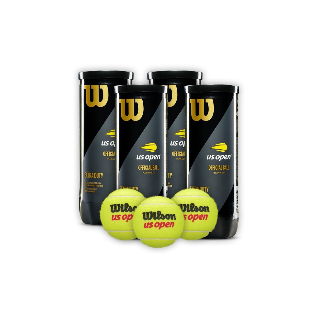 Combo Pelotas de Tenis Wilson Us Open Extra Duty 3P X 4T