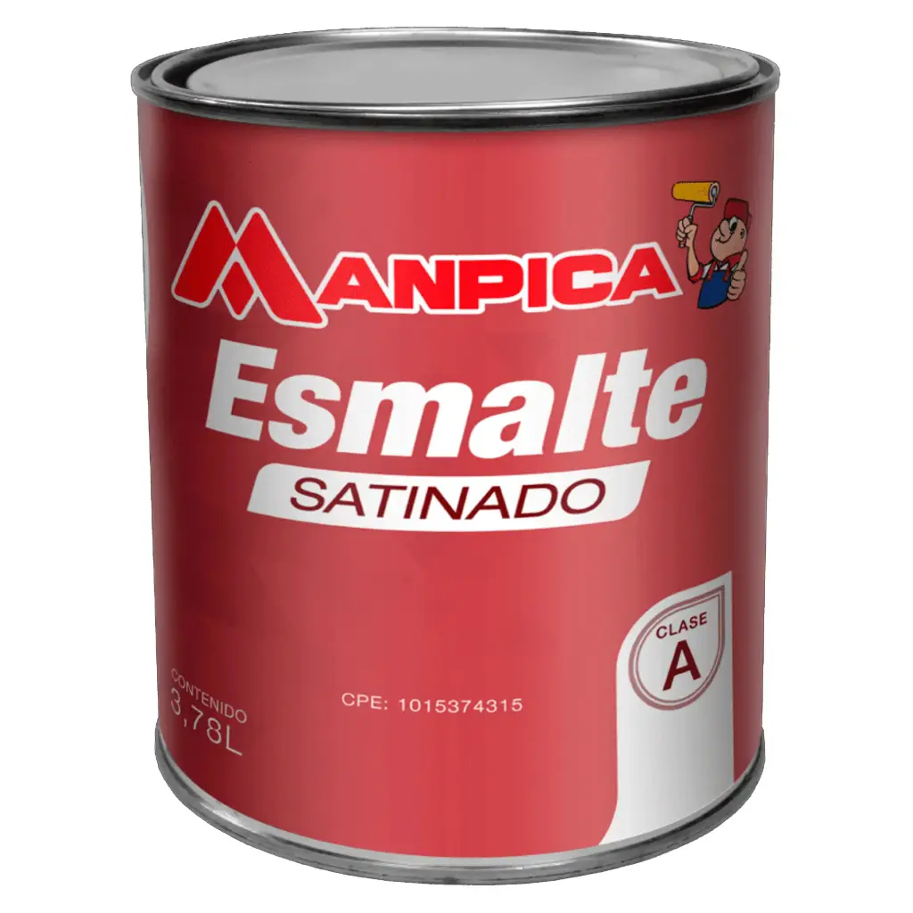 Pintura Esmalte Satinado Manpica Premium Tipo A Blanco Galón  