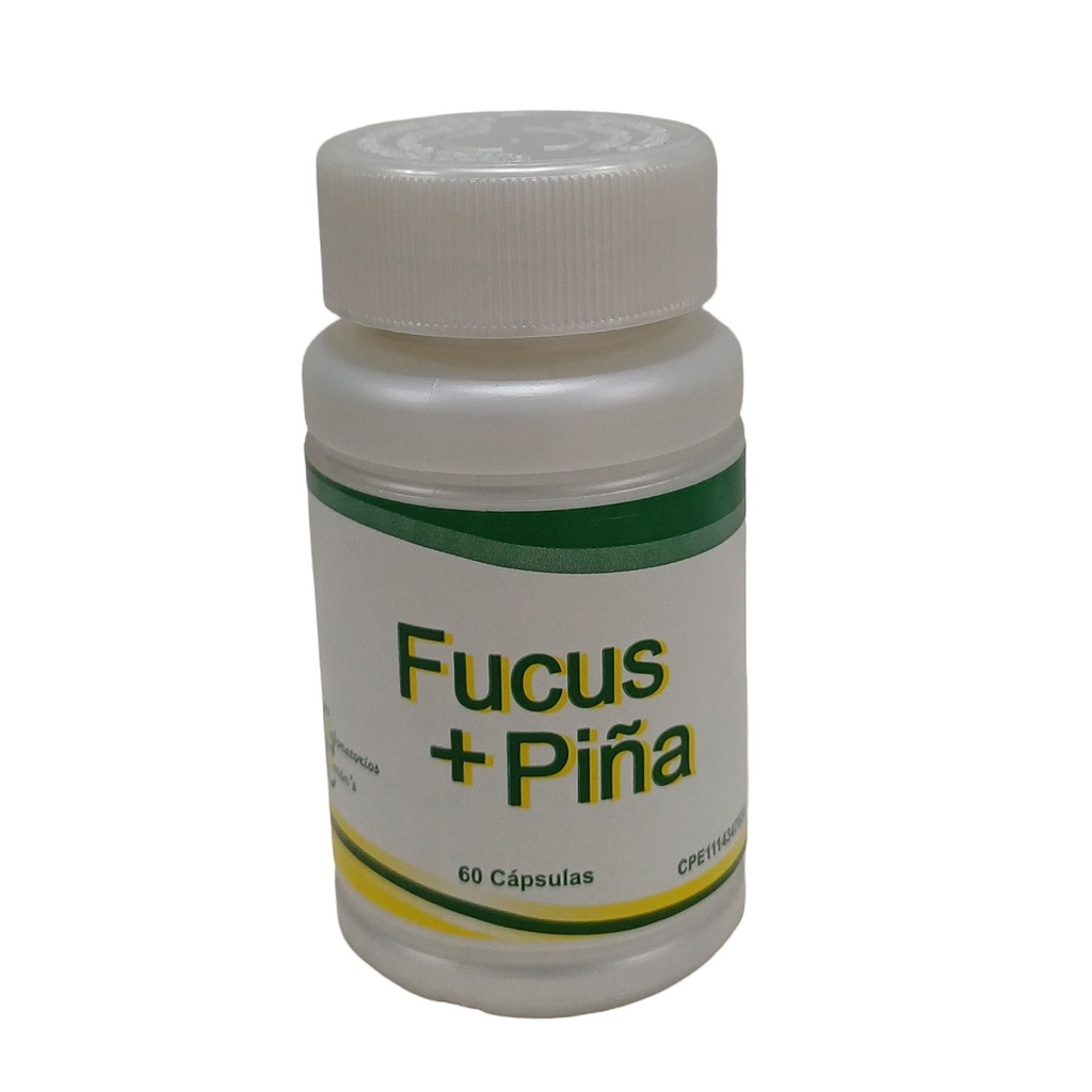 Fucus 150mg + Piña 150mg  100% Laboratorios Baron's Detox Adelgazar 60 Cápsulas