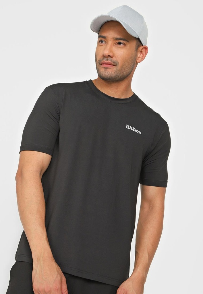 Camiseta Wilson Ultra Light Negro 59034  Cuello Redondo