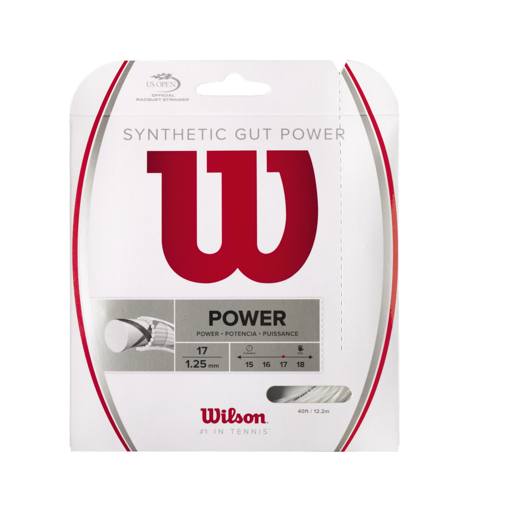 Set Cuerda para Raqueta Wilson Synthetic Gut Power 17 (BLANCO) (Z9454)