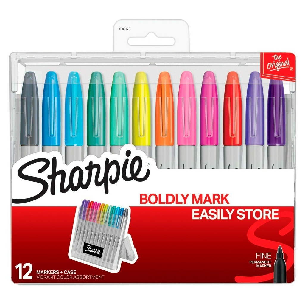 Bolígrafos Finos Sharpie Héroe Brillante x12