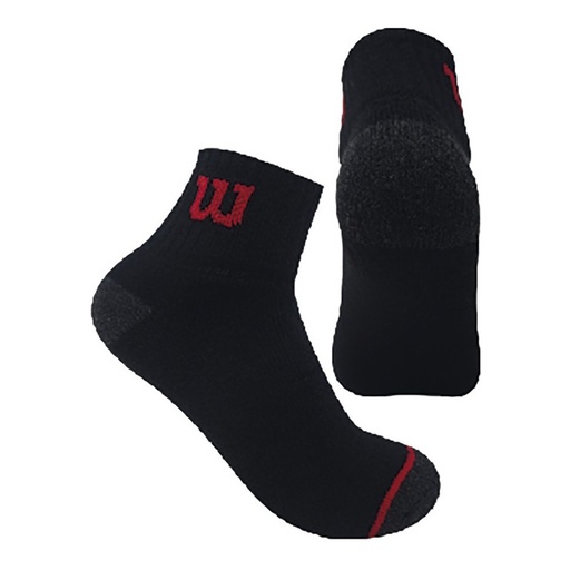 [C0917] Calcetin media caña Wilson Unisex Talla Única Negro x3