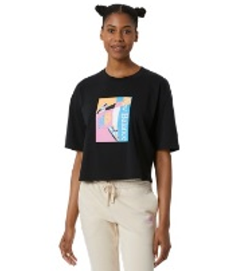 [WT21510-BK-Bult] Camiseta de mujer New Balance Essentials Celebrate Negro (bulto x 8 und)