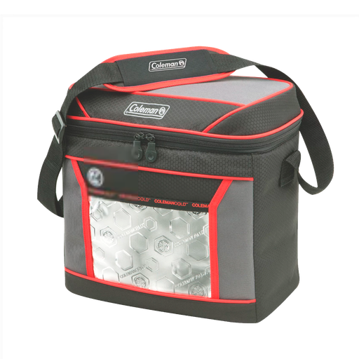 [2000025130] Bolso Termico Coleman Cold 24 horas capacidad 16 latas Negro/Rojo