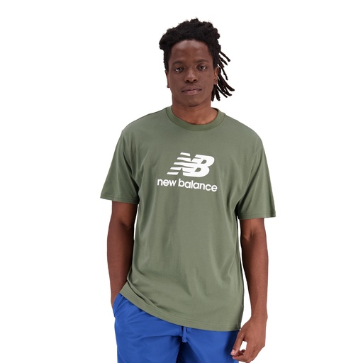 [MT31541-DON-B] Camiseta manga corta New Balance Essentials Stacked Logo Verde (8 unidades)