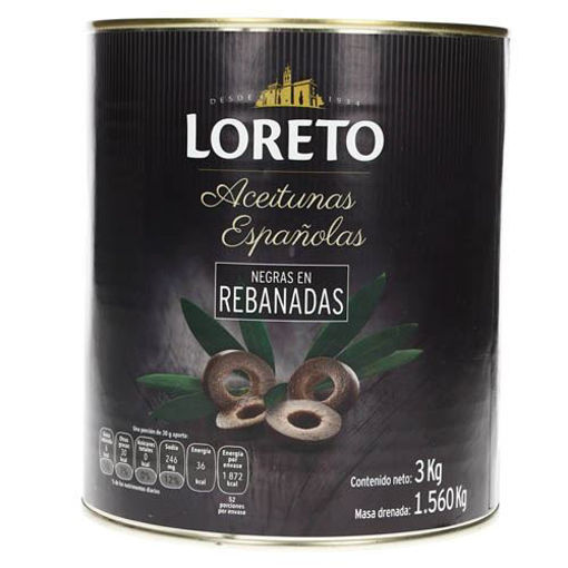 [8413552042633] Aceitunas Negras Fileteadas 3000Gr