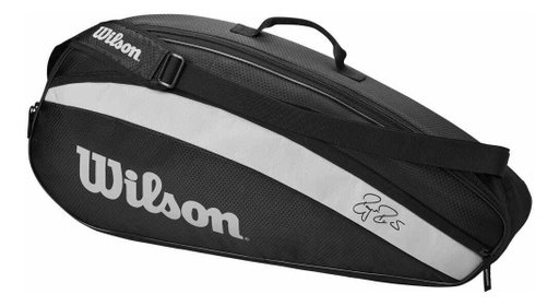[WR8005701001] Bolso de Tenis Wilson Roger Federer Team 6Pk (NEGRO) (Z570100)