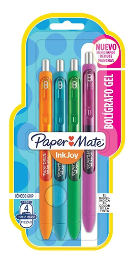 [N1997109] Bolígrafo Paper Mate Inkjoy Gel Surtido Tx4