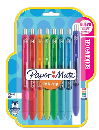 [1997110] Bolígrafo Paper Mate Inkjoy Gel Rt Surtido Tx8