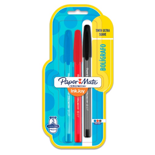 [N1903863] Bolígrafo Kilometrico 100 ST Punta Fina Tx3 Surtido (Negro/Azul/Rojo)