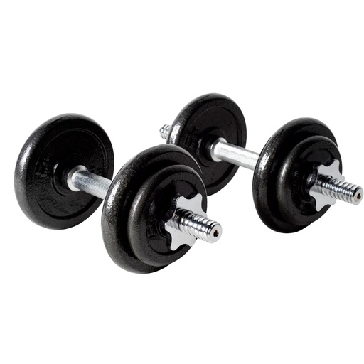 [66620] Set de Mancuernas de Hierro de 20Kg. K6 en Maleta Plástica